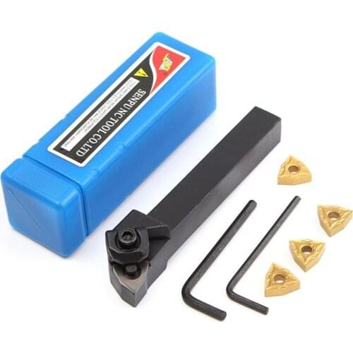 WWLNR1616H08 16x100mm Lathe Turning Tool Holder + 4Pcs WNMG0804 Inserts + 2Pcs Wrenches