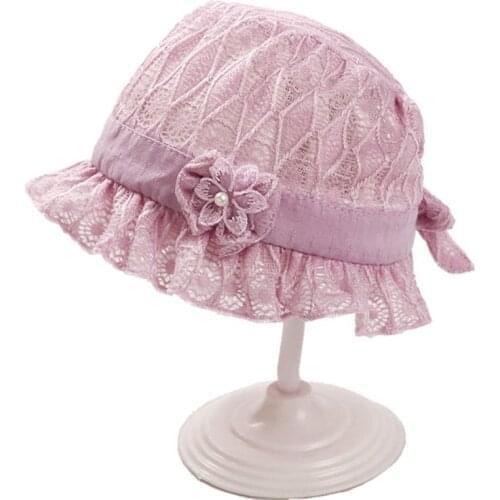 Newborn Cotton Hat Kids Cap Princess Infant Toddler Baby Bonnet Summer Sun Hat D0AF