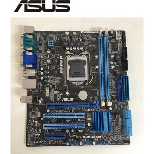For ASUS P7H55-M LE Motherboard LGA 1156 DDR3 8GB For Intel H55 P7H55 Desktop Mainboard SATA II PCI-E X16 Used
