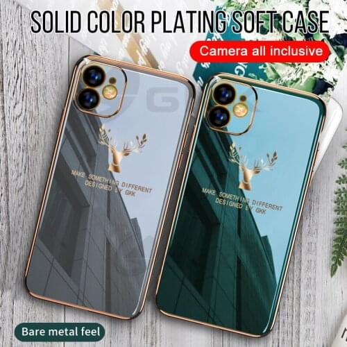 GKK Luxury Plating Soft Tpu Case For Iphone 11 Pro Max X XS Max XR 6 6s 7 8 plus SE 2020 Case Anti-knock Camera Protective Cover