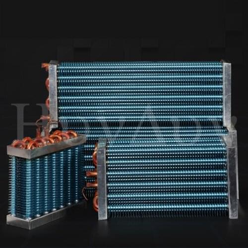 Evaporator condenser refrigeration cabinet freezer air-cooled water-cooled small copper tube radiator refrigerator