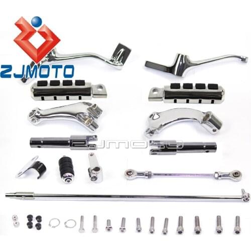 Chrome Forward Controls Kit Foot Pegs For Harley Sportster 14-2017 2018 XL 1200 883 Iron Custom Forty Eight Seventy Two SuperLow