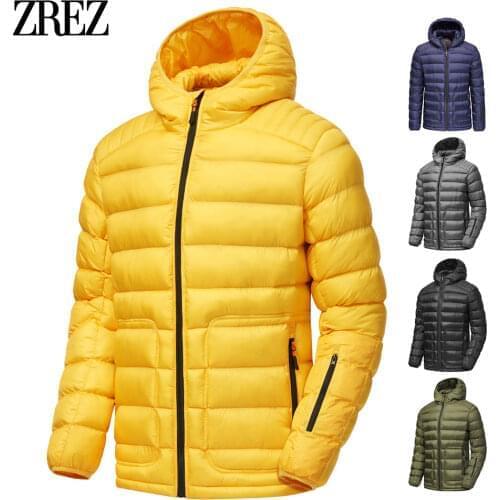 Men Autumn Winter New Ultralight Classic Thick Warm Hooded Jacket Parkas Coat Men Outwear Casual Windproof Bio-Down Parkas Men