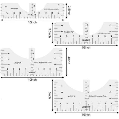 T-Shirt Alignment Ruler Craft Ruler with Guide Tool for Fashion Design Drawing Template Craft Tool Sewing JR Deals