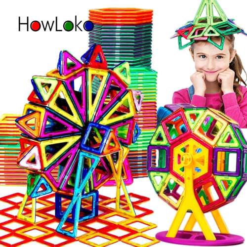 Mini Magnetic Designer Construction Set Model & Building Toy Plastic Magnetic Blocks Educational Toys For Kids Gifts
