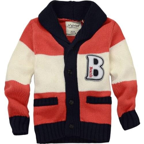 MamaLove NEW Autumn/Winter Long Sleeve Boys Sweater for Boy Cardigan Childrens Sweater Thermal 2-9years Warm Outerwear Sweaters