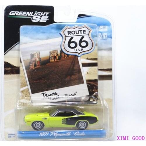 GREENLIGHT cars 1/64 1971 Plymouth Cuda Collection Metal Diecast Model Cars Toys