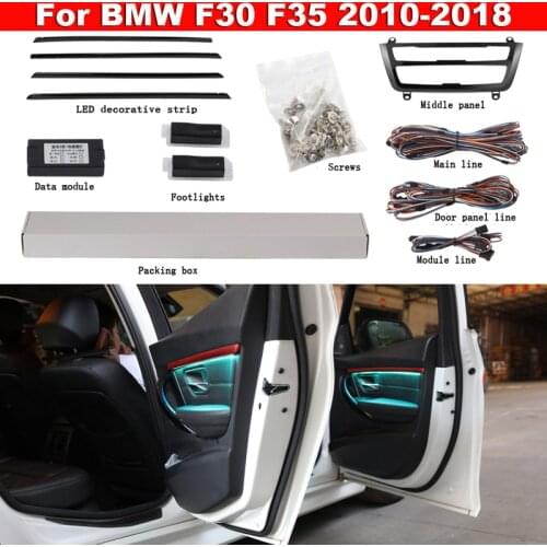 Car door neon ambient light 9-color For BMW F30 F35 318i 320i 330i 340i 320d 330d Auto decorative Atmosphere LED strip lighting