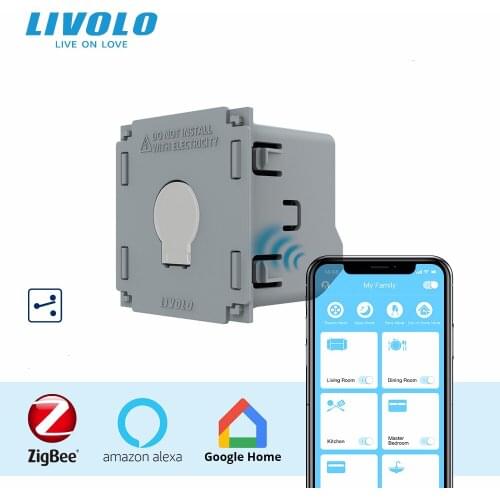 LIVOLO Base Of Touch Screen ZigBee Switch,DIY 2Way Cross Acessories,Without Plate&Panel,For Replacement,DIY Products Radomly