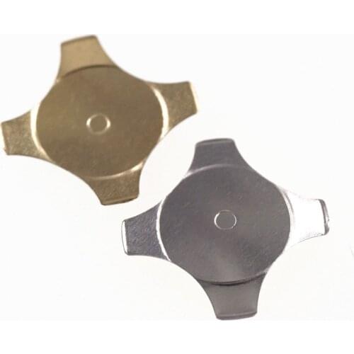 100pcs 12.0mm Diameter cross type gold plated Metal dome switch center Dimple 4 legs 300 gf snap dome Rohs by post air mail