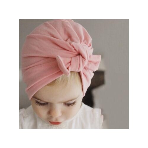 ON SALE 1PCS 2016 New newborn photography props Bohemia Style Solid Color Rabbit Ear Heathered Knit baby turban hat with bow