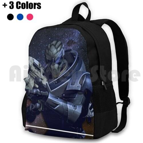 Garrus Vakarian Outdoor Hiking Backpack Waterproof Camping Travel Garrus Vakarian Mass Effect Video Game Video Game Meme Space