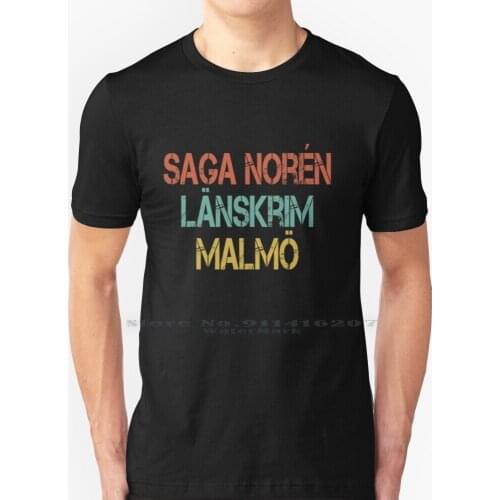 Saga Norén , L ? nskrim Malm ? Slim Fit T - Shirt T Shirt 100% Pure Cotton Bridge Broen Bron Lanskrim Malmo Noren Saga Sweden Tv