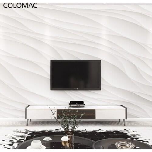Colomac Custom Modern Light Luxury Water Ripple Abstract Art Wallpaper Clothing Store Mural Wall Stickers Decor Drop Shopping