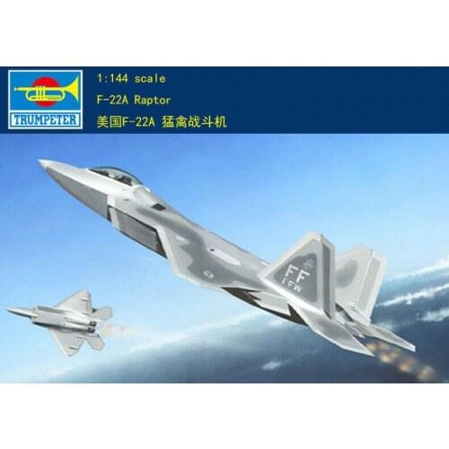 Trumpeter 01317 1/144 American F-22A Raptor Fighter Bomber Model Plane Jet Kit TH07060-SMT2