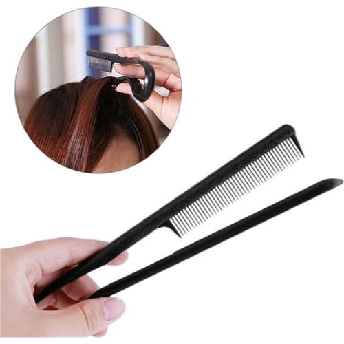 Haircut Straightening V Shape Black Comb DIY Styling Combs Tool Plastic Clip-Type Hairdressing Hair Straightener Tools
