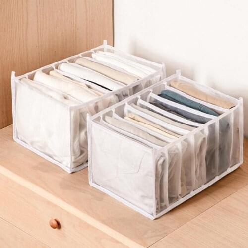 Jeans Clothes Storage Box Storage Organizer Drawers Container Mesh Drawer Organizer Foldable Drawer Clothes Storage Storage U8N5