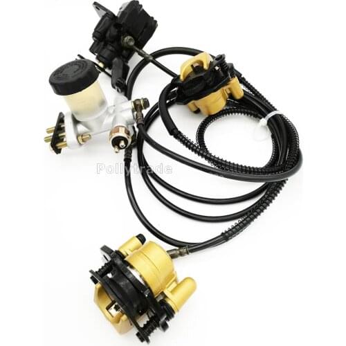 Go kart part Hydraulic Front Rear Brake Calipers Pad Assembly System for 150cc 250cc ATV Quad Dirt Bike Dune Buggy