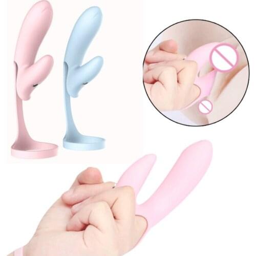 Finger Flirting Sleeve Vibrator Labia Clitoris Stimulation G Spot Massager Female Masturbator Dildo Vibrating Cap Woman Sex Toys