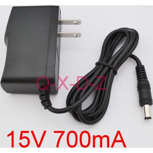 1PCS 15V700mA High quality AC 100V-240V Converter Adapter DC 15V 0.7A 700mA Power Supply DC 5.5mm x 2.1mm US Plug