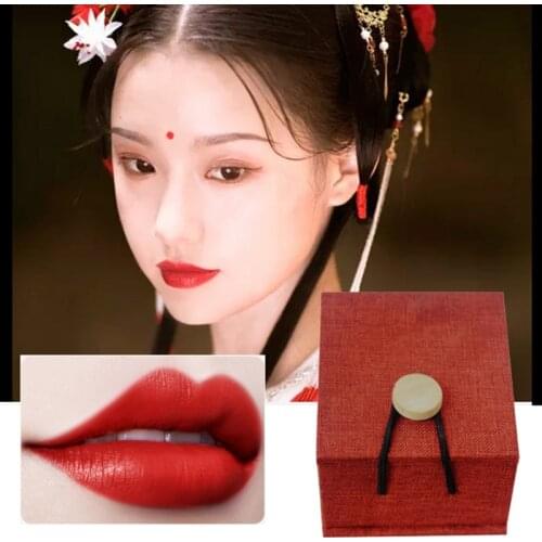 Chinese Style 12Pcs Makeup Lip Paper Bite Lip Makeup Rouge Paper Ancient Moisturizing Lip Balm Elegant Temperament Charming