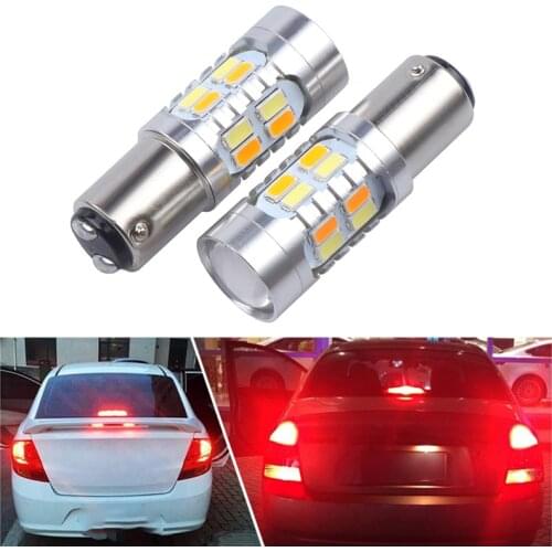 2x 1157 P21 5630 20 SMD High Power Dual Color LED Car Tail Bulb Brake Lights Reverse Lamp Daytime Running Signal Light Bulbs