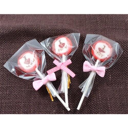 500pcs- Flat Open Top Transparent Plastic pouch Lollipop Chocolate cake cookie packaging bag - Muti sizes available