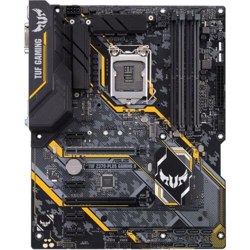 For ASUS TUF Z370-PLUS GAMING Original motherboard Socket LGA1151 DDR4 Z370 PCI-E 3.0 2XPCI-E X16 ATX Desktop Motherboard