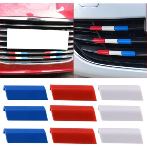 Beler Car Front Grille Grill plastic Cover Trim France Flag Color Fit for Peugeot 301 4008 308 408
