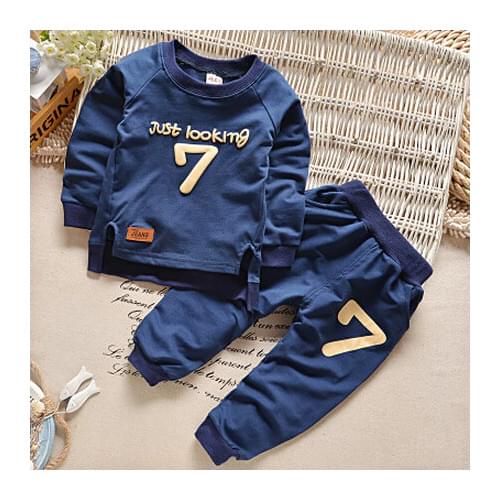 Brand Kids Boy Clothing Suits Autumn Casual Boy Girl Clothes Sets Children Suit Sweat shirts+Sports Pants Spring Kids Set 2-6Y