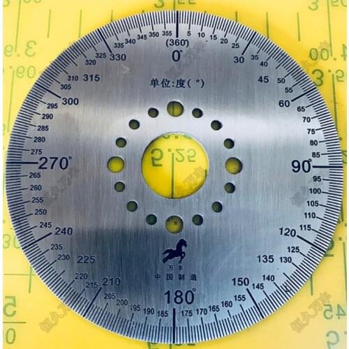 Diameter:100mm inner hole:20mm thickness:2mm 360 degree dial plate Stainless steel disc