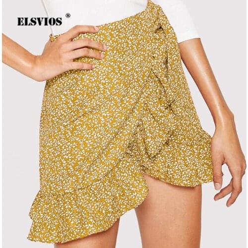 Женские юбки с высокой талией ELSVIOS China At AliExpress