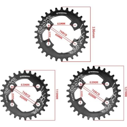 GXMF Mountain Bike 28T 30T 32T BCD, Ultralight Chain Wheel Aluminium Sprocket