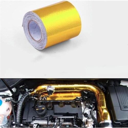 Automobile exhaust pipe repair tool for bmw e46 5cmx5m aluminum reinforced tape bonded backing heat shield wrapped air inlet