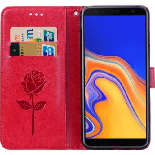 Leather Case For Samsung Galaxy J4 Plus 2018 Case Fundas For Samsung J4 2018 Case Leather Card package cover Wallet Flip Cover
