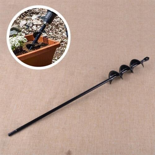 LETAOSK Metal Black 18'' Planting Irrigating Auger Spiral Hole Drill Bit For Garden Yard Earth Bulb Planter Tool