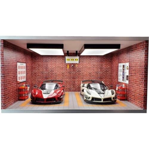 1 /18 Simulation Car Model Underground Parking Garage Scene Alloy Display Dust Box Cover