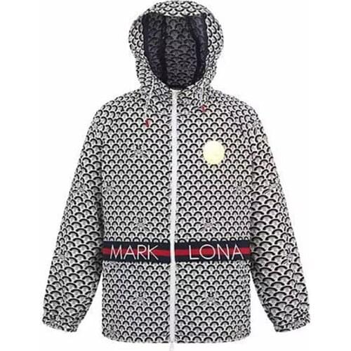 Mens Golf Jacket Long Sun Protection Windbreaker Thin Printed Jacket