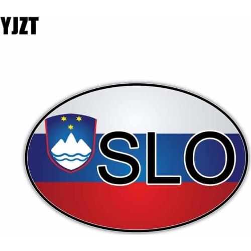YJZT 12.7CM*8.4CM Car Sticker Slovenia Flag Country Code Body Window Decal 6-0927
