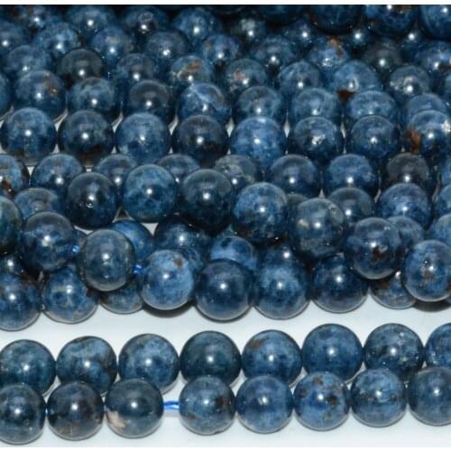 Natural Cobalt Blue Spinel Loose Round Beads 6.2mm-6.5mm / 8mm, With Biotite, From Afghanistan