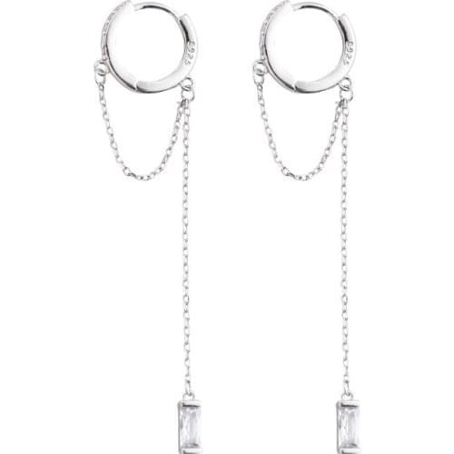 New Prevent allergy S925 Tassel Round Bead Long Drop Earring for Women Party Wedding Jewelry