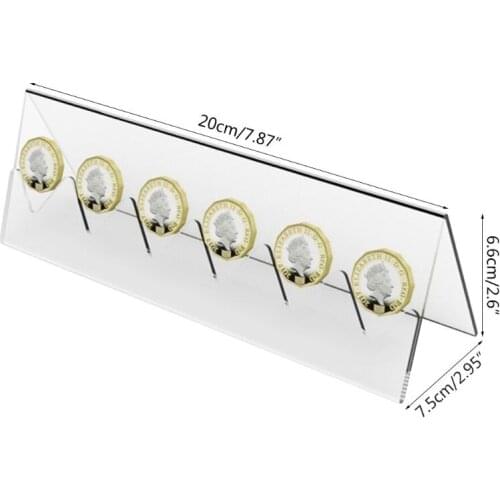 6-Slot Clear Acrylic Display Rack Holder Stand for Collector U2JC