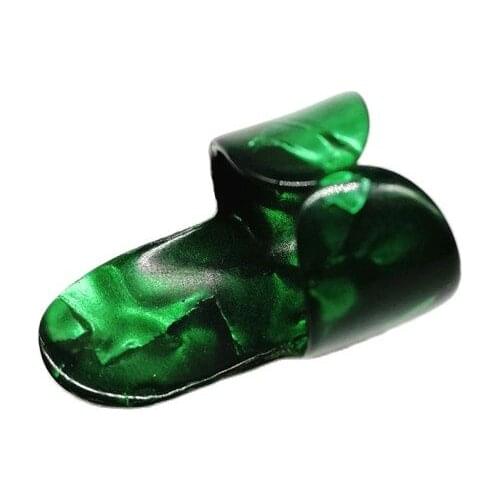 Drop shipping 100 Heavy Thickness Luxurious Pearl Diamond Green Finger Thumb Finger Guitar Pick
