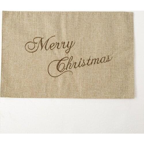 Christmas decorations, creative Christmas table mats, knife and fork mats, Christmas hotel, western restaurant, linen table