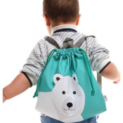 Drawstring Childrens Bag Very light and suitable sizes for preschool children 28X26cm