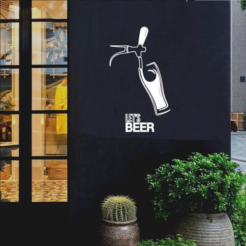 Glasses Drinks Sign Vinyl Decal Beer Glass Wall Stickers Home Decor Kitchen Self Adhesive Transfer For Pub Mural CX204