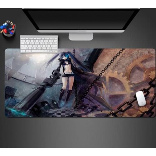 Super Popular Game Hot Blood Girl Animation Mousepad Natural Rubber Washable Edge Lock Computer Accessories Mouse Pad