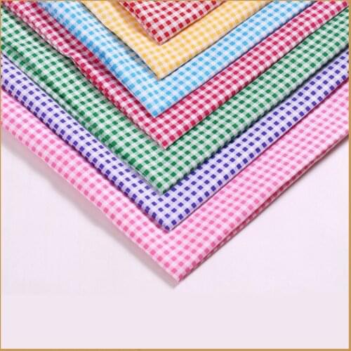 100*150cm Plaid Printed Tablecloth Fabric Upholstery Decoration Material Home Textile DIY Sewing Needlework Fabrics By Meter