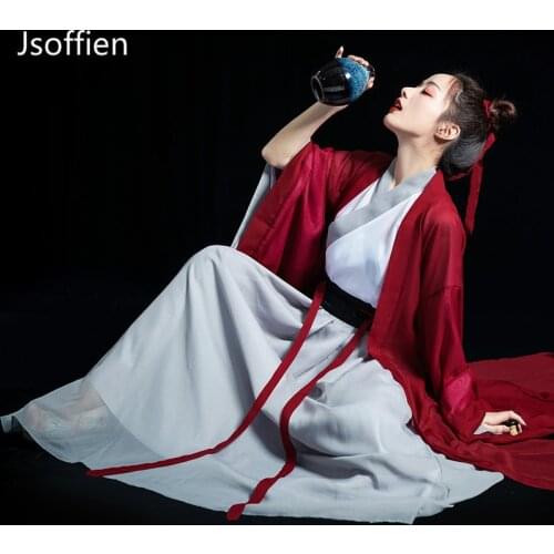 Chinese Ancient Hanfu Costume for Women Traditional Swordsman Cosplay Costume Han Dynasty Stage Dance Clothing Vintage Folk Wear