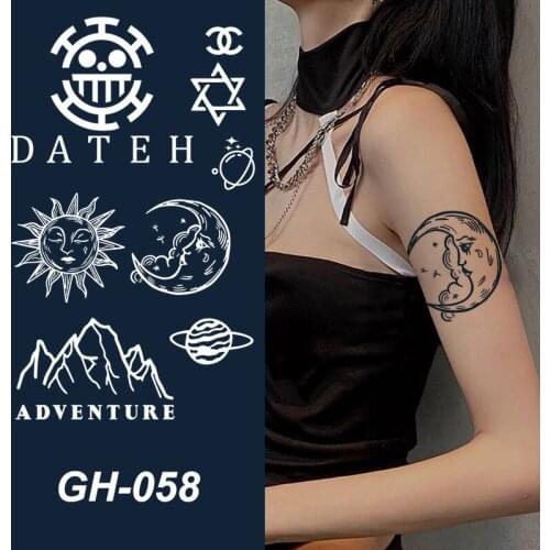 Juice Tattoo Waterproof Temporary Stickers Waist Neck DIY Body Art Flowers for Women Men Children Fake Tattoos Tool Supplies